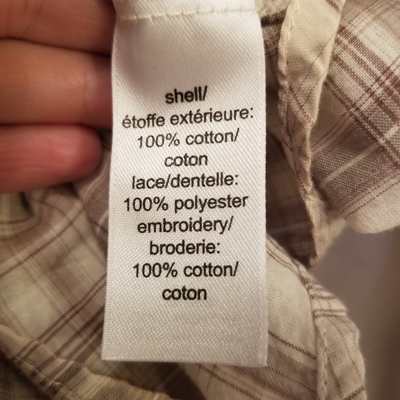 Maurices Plaid Button Down Shirt - Brown and Cream - Picture 4 of 5